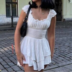 Princess Polly Love Galore Romper in White | Size 4